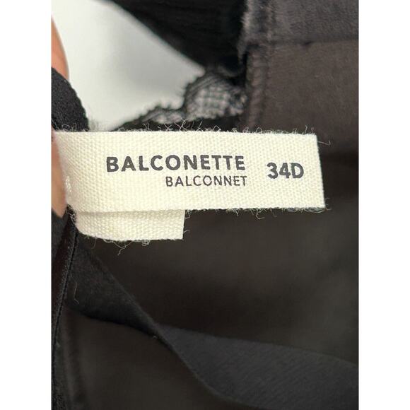 NWOT Aerie‎ Real Good Women's Black Lace Padded Balconette Push Up Bra Size 34D - Picture 5 of 6